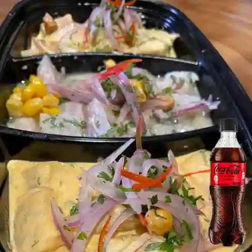 Combo Trio de Ceviches + Coca Cola Sin Azúcar 400 ml