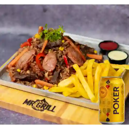 Combo Arroz Mr Grill + Poker 355 ml