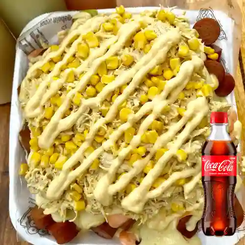 Combo Salchi Pollo Doble + Coca Cola Original 400 ml