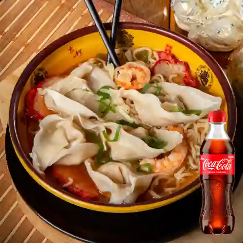 Sopa de Wontón Mein c/ Fideos +Cocacola Org 400ml