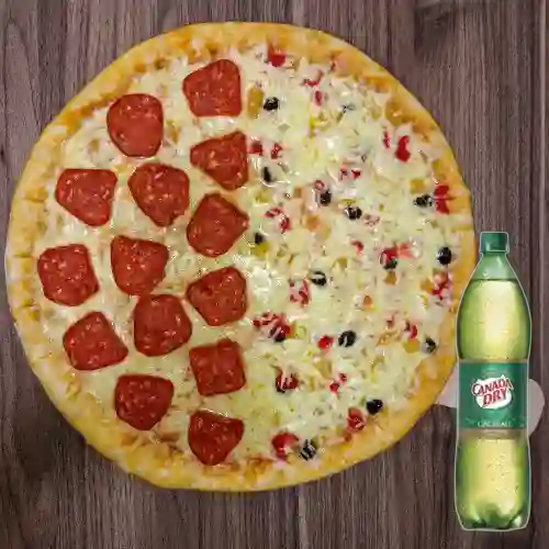 Combo Pizza Mediana + Canada Dry 1.5 l