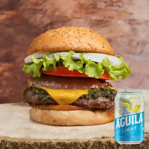 Combo Hamburguesa Ranchera + Aguila Light Lta 330ml