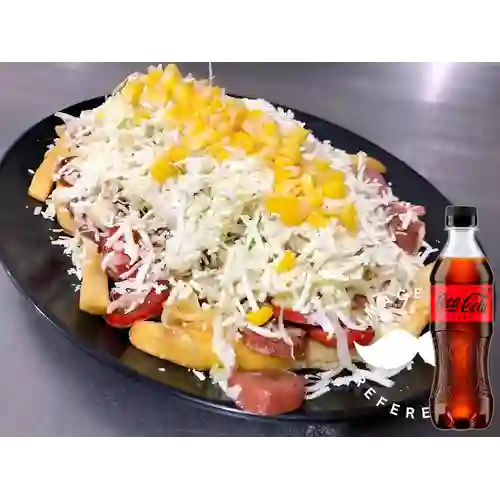 Combo Salchipapa Especial + Coca-Cola ZERO 400ml