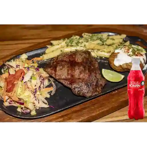 Combo Steak de Ternera + Kola Román Original 400ML