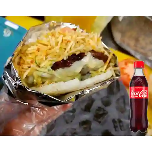 Combo Arepa con Todo + Coca-Cola Sabor Original 400 ml