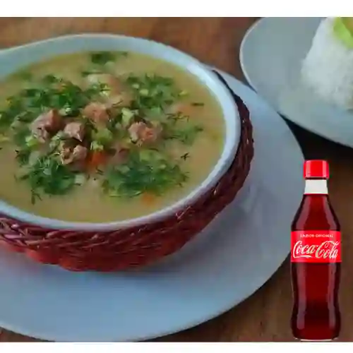 Combo Sopa de Menudencias + Coca-Cola Sabor Original 350 ml