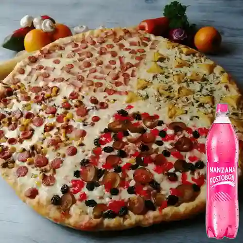 Combo Pizza Familiar + Manzana 1.5 l