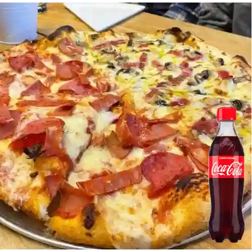 Combo Pizza por Mitades + Coca-Cola 400 ML