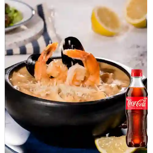 Combo Cazuela Frutos Del Mar +Cocacola Orig 400ml
