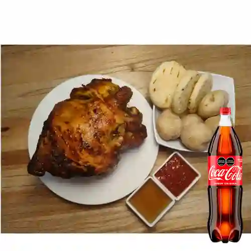Combo Pollo Asado Completo + Coca Cola Original 1.5 l