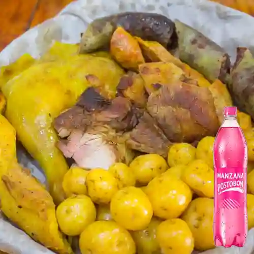 Combo Picada con Gallina + Postob��n Manzana 1.5 L