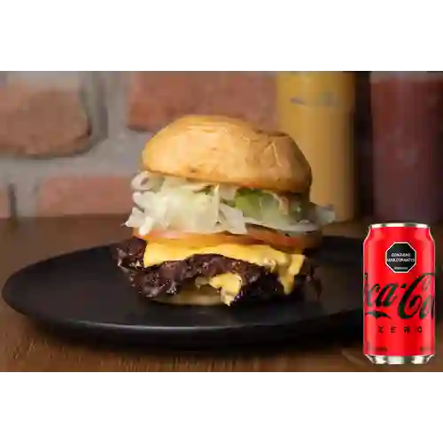 Combo Double Smash Cheeseburger +Cocacola ZERO 330 ml