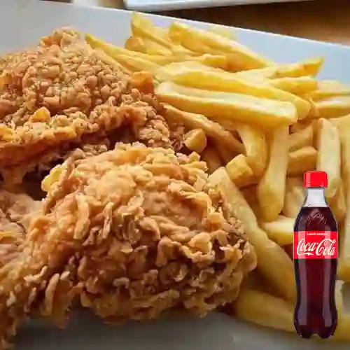 Combo Pechuga Broaster + Coca-Cola Sabor Original 400 ml