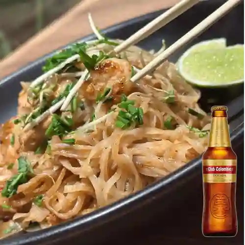 Combo Pad Thai + Club col. Dorada Bot. 330ml