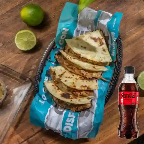 Combo Quesadillas Pollo Crispy +Cocacola S/az 400ml