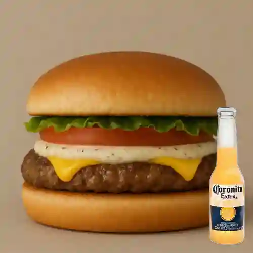 Combo Hamburguesa Trufada + Corona 210 ml