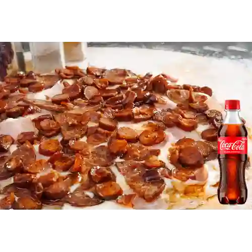 Combo Pizza Tres Carnes + Coca Cola Original 400 ml