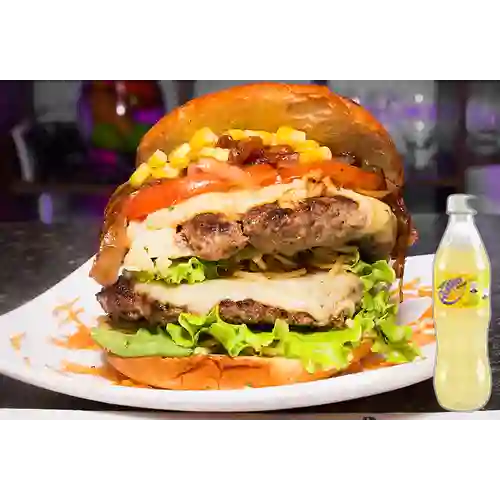 Combo RockoBurger Queen Doble Carne (a Dueto) + Quatro