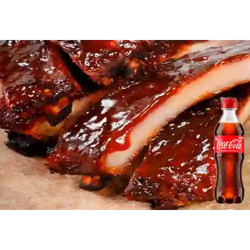 Combo Costillas Bbq + Coca Cola Original 400 ml