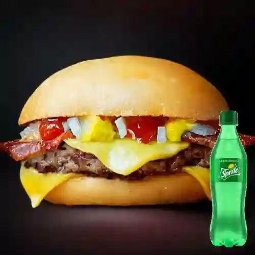 Combo Cbr Burger + Sprite 400 ml