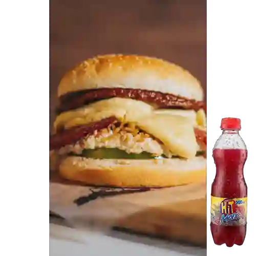 Combo Hamburguesa Super + Hit Mora 500 ml