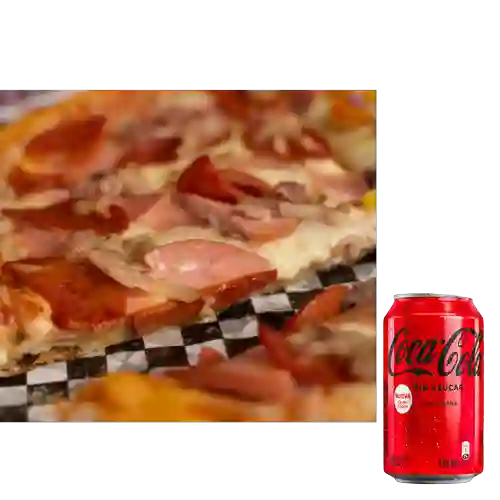 Combo Pizza Carnes Personal +Cocacola S/az 330ML