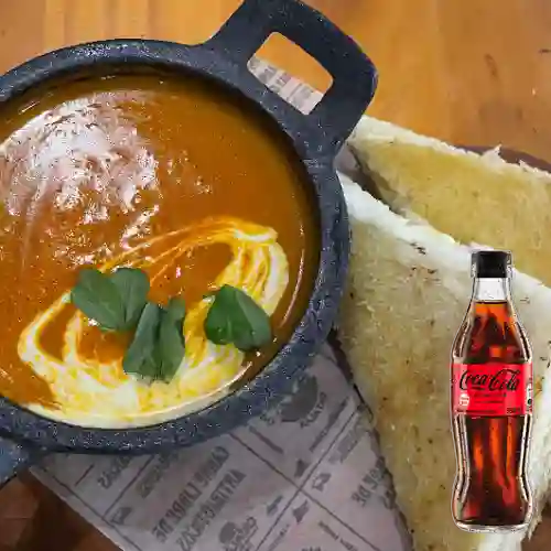 Combo Sopa de Temporada + Coca Cola Sin Azúcar 300ML