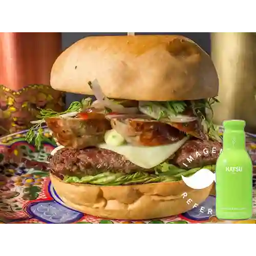 Combo Hamburguesa Argentina + Hatsu Verde 250 ml