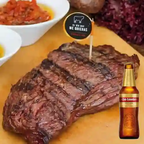 Combo Bife de Paleta + Club col. Dorada Bot. 330ml