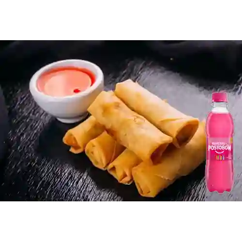Combo Mini Lumpias de Vegetales&Pollo +Manzana 250ml