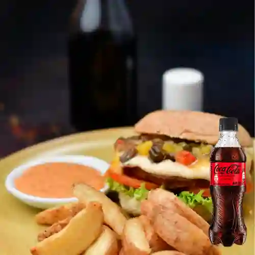 Combo Vegan Burguer + Coca Cola Sin Azúcar 400 ml