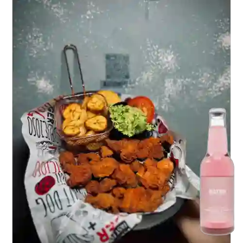 Combo Plato de Chicharrón +Hatsu Frambuesa&Rosas 300ml