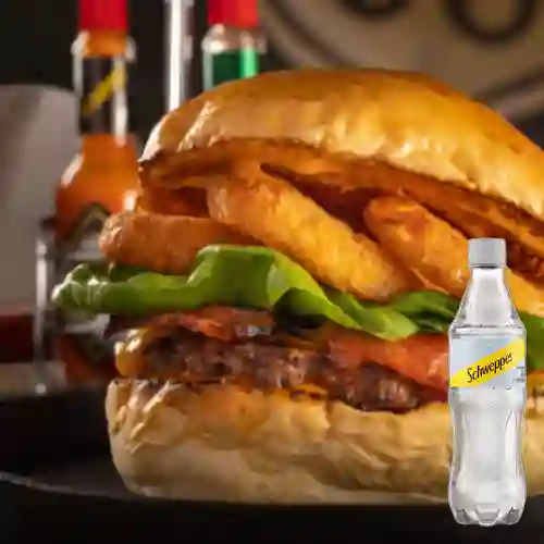 Combo Hamburguesa Alabama + Schweppes Soda 400ml