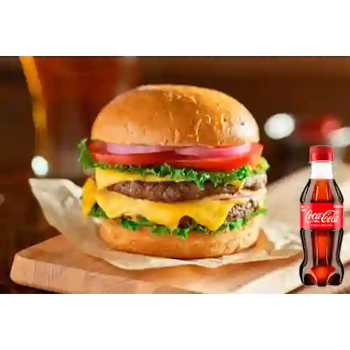 Combo Hamburguesas 100% Res Doble +Cocacola Orig 250ML