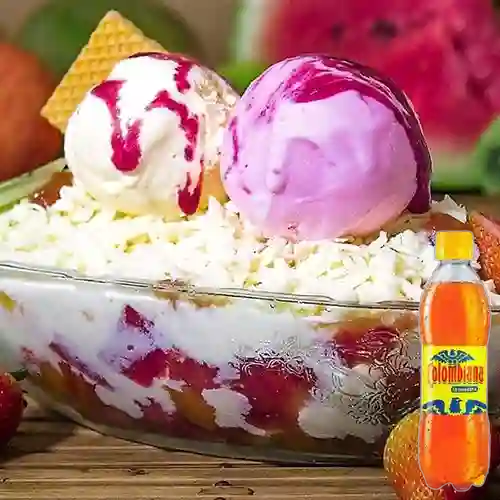 Combo Ensalada de Frutas + Colombiana 400 ml