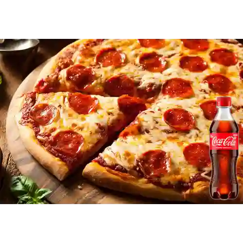 Combo Pizza de Pepperoni + Coca Cola Original 400 ml