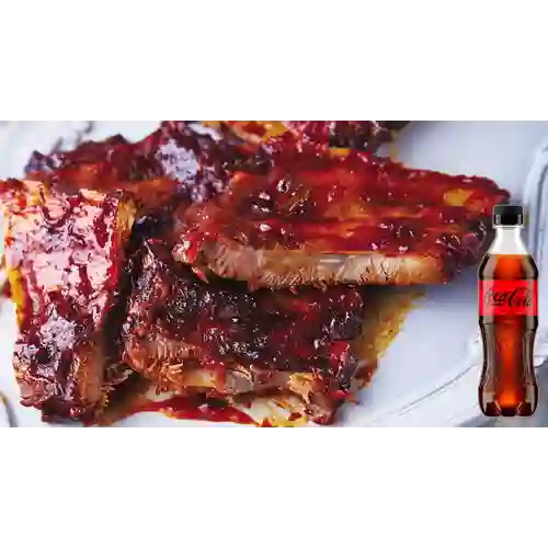 Combo Costillas de Cerdo Bbq + Coca-Cola CERO 400ml