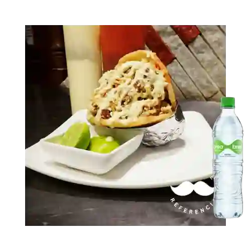 Combo Arepa Mixta + Agua Brisa con Gas X600ml