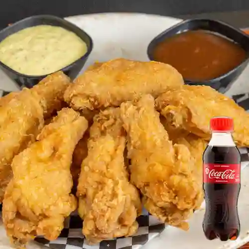 Combo Alitas X 8 Unidades + Coca Cola Original 200 ml