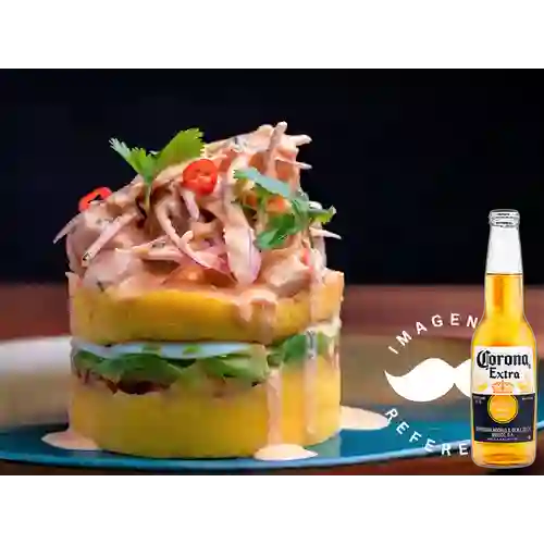 Combo Causa de Camarón + Corona 330 ml