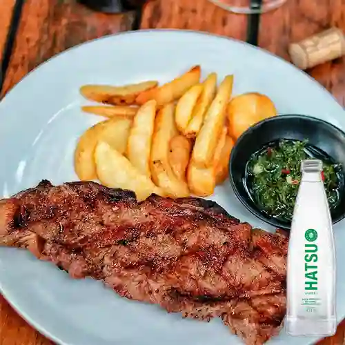 Punta de Anca de Cerdo 300 gr +Agua Hatsu C/Gas 300ml