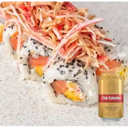 Combo Akaza Roll Sushi Master 2024 + Club Cola Dorada Lata 330ml