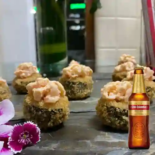 Combo Tempura Roll + Club col. Dorada Bot. 330ml