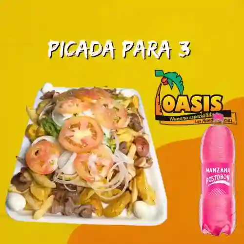 Combo Picada 3 Personas + Postobon Manzana 2.5L