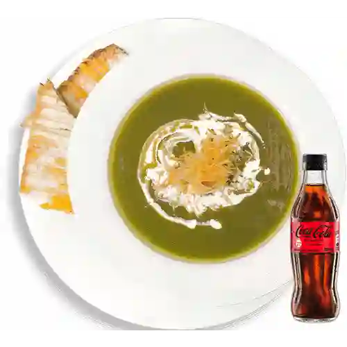 Combo Sopa Alcachofa + Coca Cola Sin Azúcar 300ML
