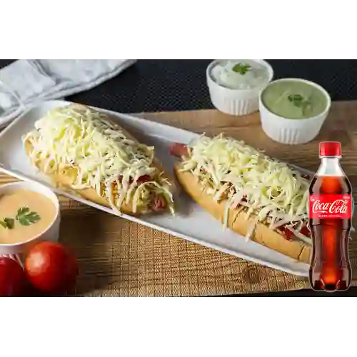 Combo Perro Caliente Sencillo X2 +Cocacola Orig 400ml