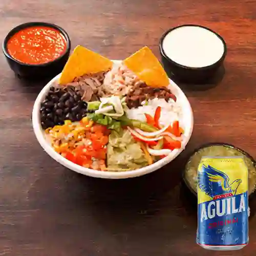 Combo Tazón de 1 Carne + Aguila Orig Lta 330ml
