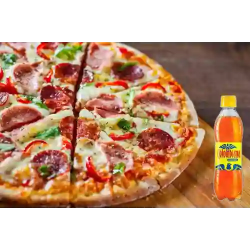Combo Pizza Especial de Carne + Colombiana 400 ml