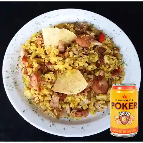 Combo Arroz a la Barra + Cerveza Poker