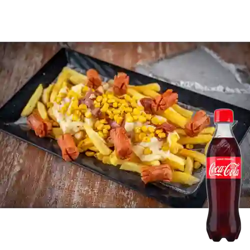 Combo Salchipapika Especial +Cocacola Orig 400ml